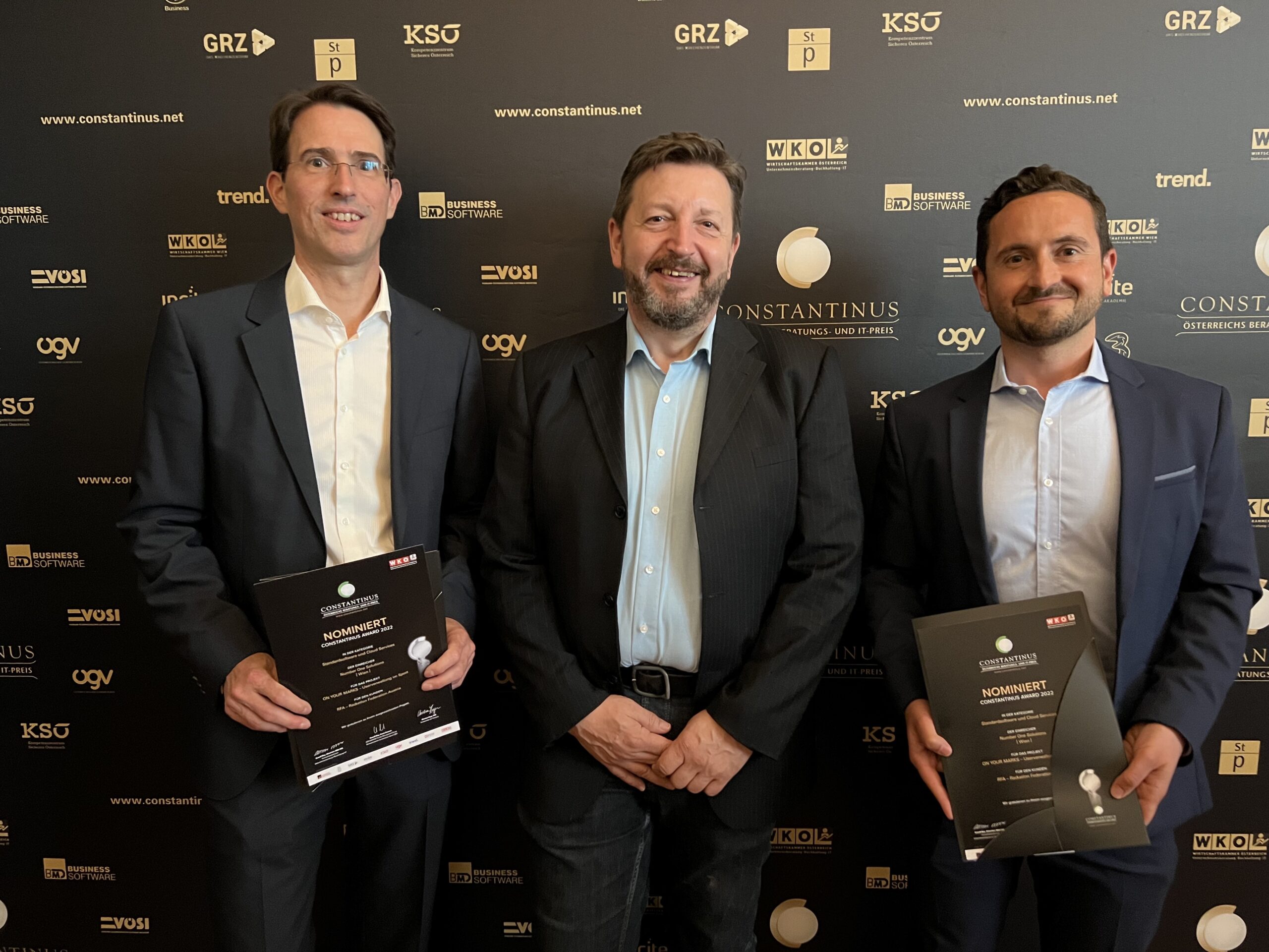 Constantinus Award 2022, Number One Solutions mit Kunde Racketlon Federation Austria